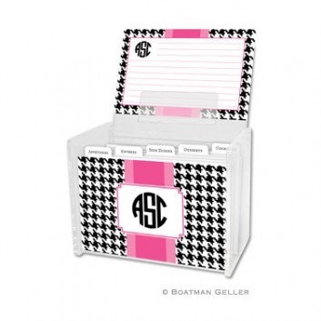 Recipe Box – Alex Houndstooth Black 1 Recipe Box - Alex Houndstooth Black