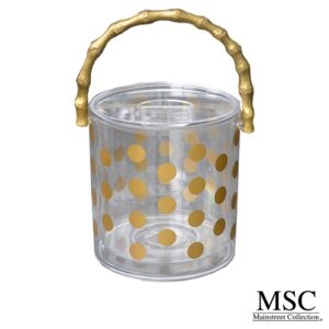 GOLD POLKA DOT ACRYLIC ICE BUCKET