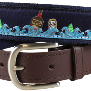 Dark & Stormy Leather Tab Belt
