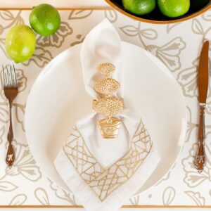 Regency Topiary Napkin Ring (Set - 4)