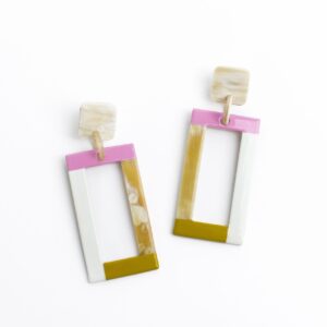 Wind Chime Color Block Earrings