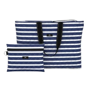 PLUS 1-QUILTED FOLDABLE TRAVEL BAG LARGE- Nantucket Navy