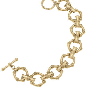 Pippa Bamboo Linked Horsebit Bracelet